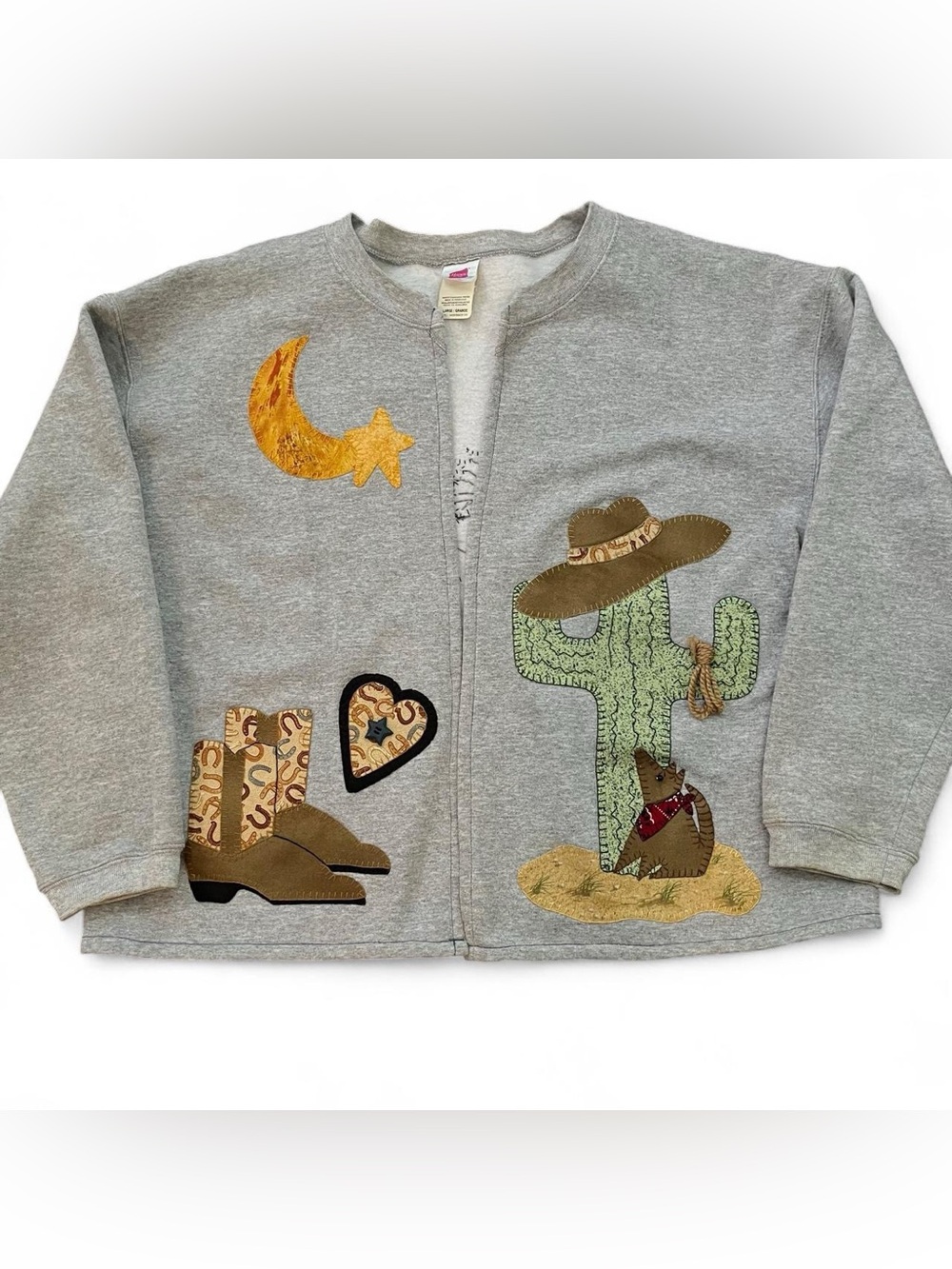 Handmade Western Patched Cardigan